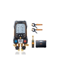 testo 557s Smart Kit per il vuoto - Manifold digitale smart con sonde termometriche a pinza e per il vuoto senza fili