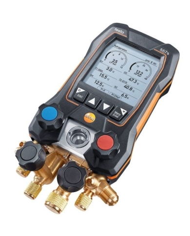 testo 557s Smart Kit per il vuoto - Manifold digitale smart con sonde termometriche a pinza e per il vuoto senza fili