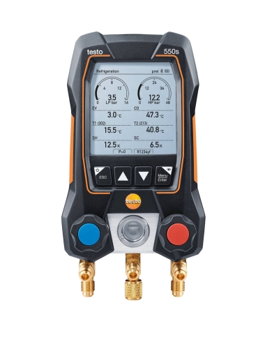 testo 550s Kit base - Manifold digitale smart con sonde termometriche a pinza con cavo fisso