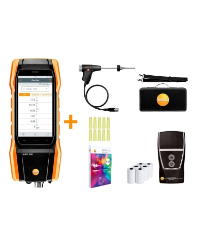 testo 300 kit 1 con NO/NOx - analizzatore di combustione (O2, CO fino a 4.000 ppm e NO/NOx)